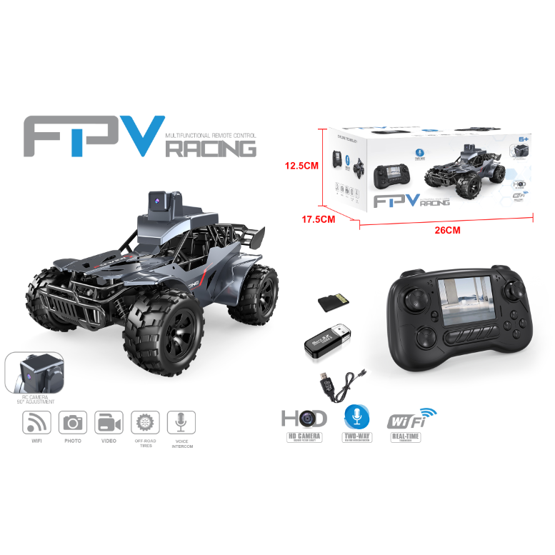 Alloy R/C car with real-time transmission
